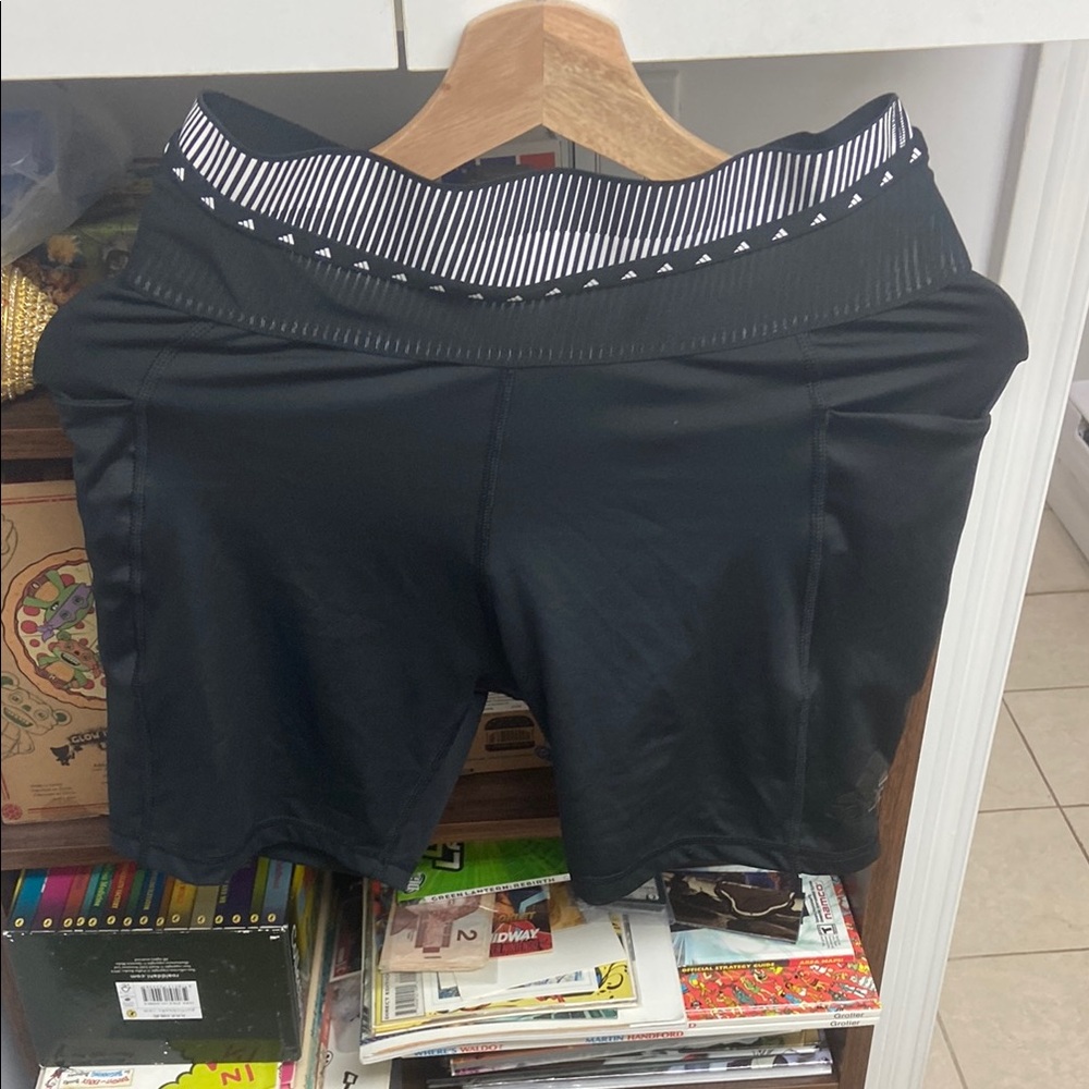 adidas Women's Black Bike Shorts with Pockets
